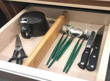 Adjustable Bamboo Drawer Dividers, Expandable Drawer Organizer for Kitchen, Bedroom, Bathroom, V1258-DP02-C-1091