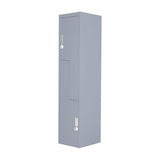 Grey Two-Door L-shaped Office Gym Shed Storage Lockers V63-835131