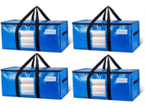 Moving Bags Heavy Duty Extra Large , 4 Pack Blue Moving Totes Bag, with Visible Window Zippers V1192-AZ-W-25143