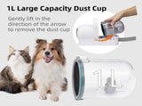 7-in-1 White Multifunctional Pet Grooming Vacuum Kit - Dog Cat Home Barber Shop & Low Noise Shedding V888-ELOSUNG49128