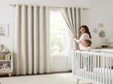 2 Pack Natural 100% Blackout Linen Curtains, Farmhouse Thermal Insulated Drapes for Living Room and V1189-LC-AMZ-00226