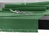 Hoydu Cotton Ribbed Table Runner 45cm x 200cm - HEDGE GREEN V442-GNA-TABLER-RIBBED-200CM-HEDGEGREEN