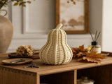 Faux Wicker Pumpkin Resin Figurine Fall Tablop Decor Hand Crafted Look Pumpkin Statue Indoor Outdoor V1369-AZ3-W-11186