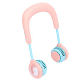 Children Hanging Neck Fan Mini Portable Electric Fan USB Charging for Home Outdoor SportsPink V1294-YM0901-3113210088912