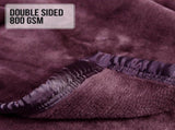 Laura Hill 800-GSM Mink Blanket Queen Size Double-Sided Soft Plush Bed Faux Throw Rug Purple MNKHV-MV