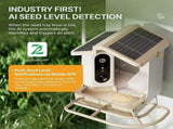 Smart Bird Feeder with 2K-4K Ultra HD AI Bird Recognition, Solar-Powered Outdoor Camera Feeder for V1341-ZY-PMMZGZ8P-4K-APRICOT