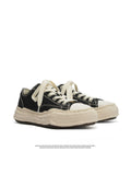 Canvas Sneakers Platform Sneakers Height-Increasing Shoes Unisex Casual Shoes - Black and white V1102-M-SHOE-47413-BLAC-10AU10EU43