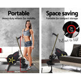 Everfit Rowing Machine Air Rower Exercise Fitness Gym Home Cardio ROWING-CYCLONE-BK