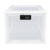 Fridge Lock Box Plastic Multifunctional Convenient Lockable Food Storage Cabinet for Home White and V1294-YM0901-3117240203611
