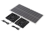 80W Double Solar Exhaust Fan with Monocrystalline Silicon Panel IPX7 Rain Proof High Speed Low Noise V1294-YM0901-3113250069511