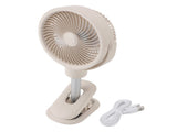 Oscillating Desk Clip On Fan Telescopic 4 Speeds Quiet USB Rechargeable Portable Small Stand Fan V1294-YM0901-3113240113511