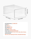 VEVOR Shoe Storage Boxes 12 Pack Stackable Storage Organizers US Size 11 White V952-KDDBTMKKXHQKIHDHI001V0