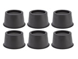 6 PCS Anti Vibration Pads Sofa Feet Pad Furniture Riser Mat for Table Cabinet Bed 3in Black Round V1294-YM0715-3116220007811