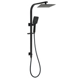 Matt Black Square 2in1 Shower Set 8" Rain Head 3 Modes Handheld Silde Rail Arm V1233-C7121SBHS002M4CBKSS108B