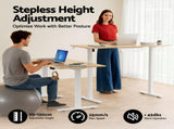 Artiss Standing Desk Sit Stand Touch Control Electric Oak 140CM HASD-B-S08-TOUCH-NW-AB