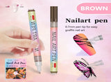Brown 0.7mm Nail Art Doodle Pen 12 Sticks- Single Color Acrylic Marker for Nail Design, No-Bake V888-ELOSUNG28414