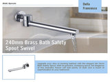 240mm Brass Bath Safety Spout Swivel V63-823331