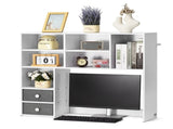 Desktop Bookshelf, 3-Tier Desktop Storage Organizer, 94 x 25.4 x 79.2 cm Office Storage Rack Wood V952-ZMSJDNZSJMB3CBGHOV0