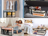 4 Pack Clear Clothes Storage Bags, 40L Plastic Blanket Storage Bag with Zipper, Foldable Closet V1192-AZ-W-24981