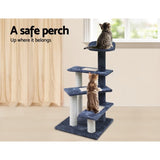 i.Pet Cat Tree 100cm Scratching Post Scratcher Tower Wood Condo House Trees Bed PET-CAT-WT02-GR