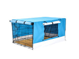 Wire Dog Cage Crate 24in with Tray Cushion Mat BLUE Cover Combo V274-PET-WCCVCU24-BU
