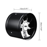 8 Inch Duct Fan Low Noise Exhaust Fans for Kitchen Garage Bathroom Ventilation Blower V1294-YM0523-10334644