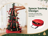 Jingle Jollys Pop Up Christmas Tree Pre Decorated Artificial Christmas Tree 160cm PUT-XMAS-5IN-1
