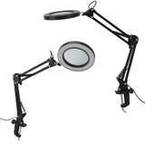 10X Magnifying Lamp with Clamp Black Adjustable Swivel Arm 3 Colors Mode USB 5V Stepless Dimming V1294-YM0901-3119230113211