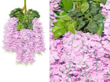 Pink Artificial Wisteria Vine, Silk Flowers for Indoor Outdoor, Large Inventory! V1192-AZ-W-26061