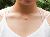 Gift Box - Aroma Necklace White Gold - Planet Lunar Lavender Purify Oil Blend V760-GBAJ - 5