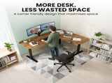 FORTIA Corner Standing Desk, 160x140cm, 72-118cm Sit to Stand Up Electric Height Adjustable, Walnut V219-ADKCORFOR1WLKA