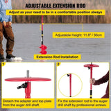 VEVOR Ice Drill Auger, 6\" Diameter Nylon Ice Auger, 39\" Length Ice Auger Bit,Auger Drill with V952-BZHSNLYC3934683TRV0
