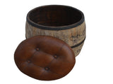 CYCLINDRICAL MOET CHANDON LEATHER OTTOMAN V742-M16284