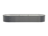 Green Fingers 3 Pcs Raised Garden Bed Kit Oval Galvanized Steel Planter Boxes 240x80x56cm, Heavy GARDEN-OVAL-AG-2408056X3