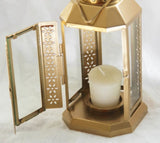 10 Pack of Gold Metal Miners Lantern Summer Xmas Wedding Home Party Room Balconey Deck Decoration V382-GOLDLANTERN10