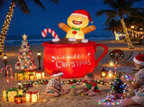 Jingle Jollys Christmas Inflatable Cup 1.8M Height LED Outdoor Decorations Illuminated XMAS-INF-GIN-CUP-6FT