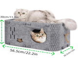 Felt Cat House - Detachable Foldable Breathable Pet Bed for Cats and Small Dogs, 45x35x35cm V888-ELOSUNG28314