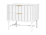 Artiss Bedside Table 2 Drawers - White FUR-S-BS-03-WH