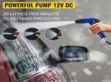 RV Water Pump 5.3 GPM 5.5 Gallons Per Minute 12V Water Pump Automatic 70 PSI Diaphragm Pump with 25 V952-12VDCSFWP1-JBCXB1V0