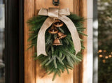 62Cm Christmas Wreath Garland Hanging Ornament with Large Bow Holiday Wall Door Decor Festive V1369-AZ3-W-11199