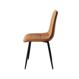 Levede 8x Dining Chairs Kitchen Chair CH1057-PU-4-BRX2