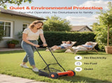 40cm Push Reel Lawn Mower 5-Blade Adjustable Height Grass Catcher 2-Wheel V952-SDTSGZGCJ16I1M9M1001V0