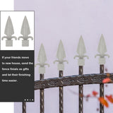 10Pcs Galvanized Aluminum Fence Toppers for Outdoor Fence Finial in Yard 13.50X6.70X3.00CM V1366-AZ2-W-22831