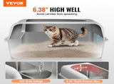Cat Litter Box, 152 mm Deep, XL Extra Large Stainless Steel Cat Litter Box with Scoop, Wide V952-BKFSMSPBXGSLHVLT6V0