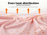 Giselle Electric Throw Rug Double Size 200x180cm Fleece Flannel Heated Blanket Pink EB-C-THROW-DS-200-PK