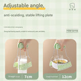 Anti-Scald Dish Lifter and Bowl Gripper Set - Adjustable Silicone Grip Stainless Steel Kitchen Tool V888-ELOSUNG56100-1