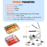 Commercial Vegetable Slicer, 1/2 inch Fruit Slicer, Stainless Steel and Aluminum Alloy Vegetable V952-FQQPJWS316INZRLGOV0