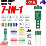 7 In 1 PH Meter TDS/EC/Salt/Temp Water Quality Monitor Tester Pen Pool Aquarium V201-BCZ1117DB8AU