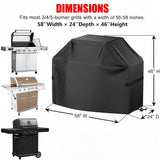 Universal Outdoor Grill Cover Waterproof UV Resistant Dustproof Barbecue Protector with Adjustable V1341-ZY-BUJ885AP-420D-S10