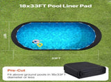 Oval Pool Liner Pad, 18 x 33 ft Pool Liner Pad for Above Ground Swimming Pools, Extra-Thick Pool V952-DSYYCDDOVAL1YFH9K001V0